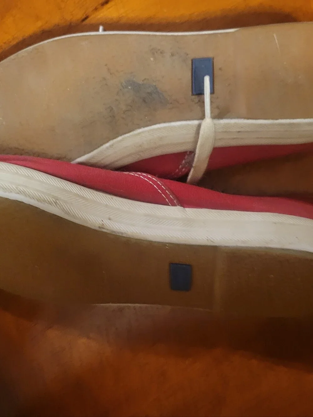 Taylor Swift Keds Red Canvas Lace-Up Sneakers with White Laces
